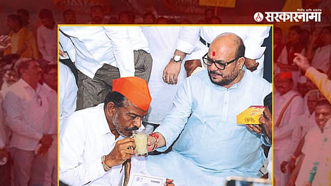 Gulabrao Patil with Koli Community agitators.