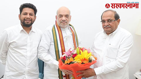 Sujay Vikhe Patil-Amit Shah- Radhakrishna Vikhe Patil