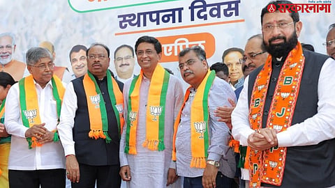 Prasad Hire addressing the media after officially joining BJP, explaining his reasons for leaving Congress