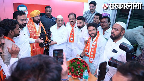 Eknath Shinde Visit Babanrao Awtade's office