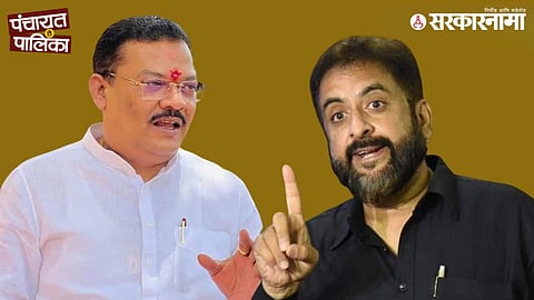 Shivsena leader and guardian minister Sanjay Shirsat addressing media after responding to AIMIM MP Imtiaz Jaleel’s remarks amid deputy mayor nomination controversy in Chhatrapati Sambhajinagar.
