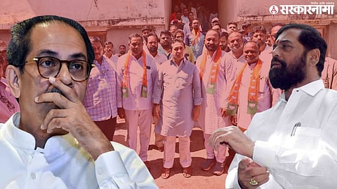 Both Shivsena Party workers joined BJP; Nitesh Rane, Uddhav Thackeray and Eknath Shinde