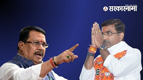 BJP leader Arun Lakhani after being elected unopposed from the Chandrapur-Wardha-Gadchiroli Local Authorities Constituency, with discussions focusing on Banti Bhangdia’s political strategy.