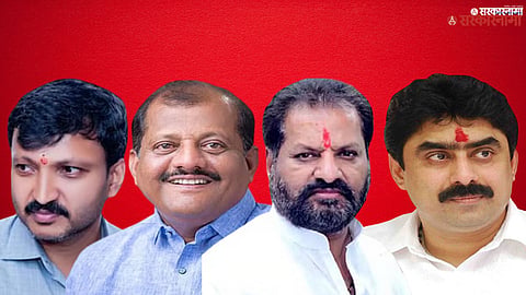 Uddhav Thackeray interacts with party leaders during a key meeting as the absence of four Shiv Sena UBT MLAs fuels political speculation.