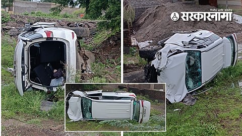 Narayan Kuche convoy vehicle meets with accident