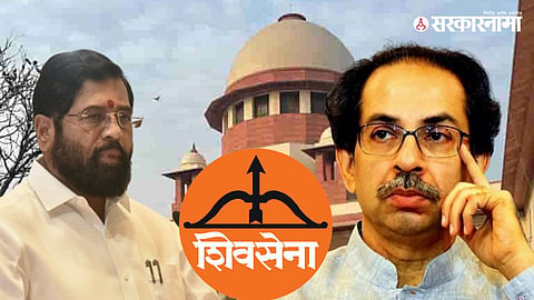 Senior advocate Kapil Sibal argued before the Supreme Court during the hearing on the Shiv Sena split, party symbol dispute, and MLA disqualification petitions, presenting Uddhav Thackeray's case.