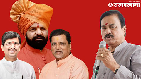 Shivsena Bharat Gogawale, MLA Mahendra Thorve, MLA Mahendra Dalvi And Sunil