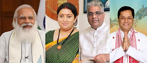 smriti irani bhupender yadav and sarbanand sonowal appointed in key cabinet committee