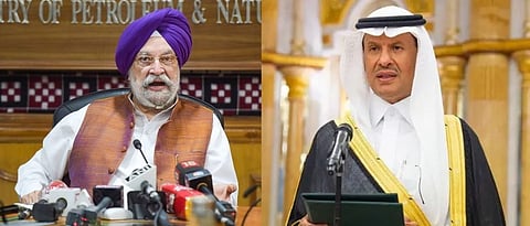 petroleum minister hardeep singh puri holds talks with saudi counterpart