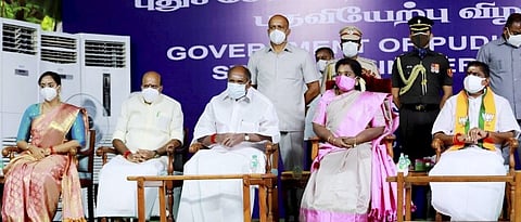 puducherry chief minister n ranaswamy will hold 13 portfolios