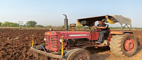 tractor driving