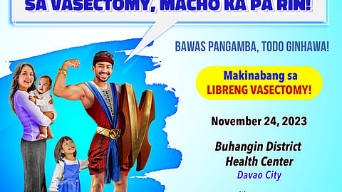 The City Health Office (CHO), through its Population Division, on Monday spearheaded the celebration of World Vasectomy Day which aims to advocate for vasectomy as a safer and cheaper option for permanent contraception