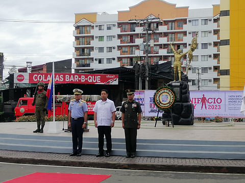 Davao City Vice Mayor Jay Melchor Quitain led the wreath-laying ceremony during the 160th Bonifacio Day on Thursday morning, November 30, 2023 at the Bonifacio Rotonda.