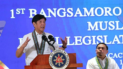 President Ferdinand "Bongbong" Marcos Jr. graced the 1st Bangsamoro Autonomous Region in Muslim Mindanao (Barmm) local legislative general assembly at Acacia Hotel in Lanang, Davao City on November 14. The assembly aims to coordinate legislators from Barmm and equip them for the eventual “localization” of the National Development Agenda in the region.