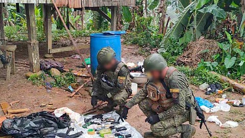 ZAMBOANGA. Troops kill nine members of the Dawlah Islamiya-Maute Group in a series of clashes from Thursday, January 25, until Friday, January 26, in Piagapo, Lanao del Sur. A photo handout shows soldiers inspecting the war materials they recovered from the slain terrorists.