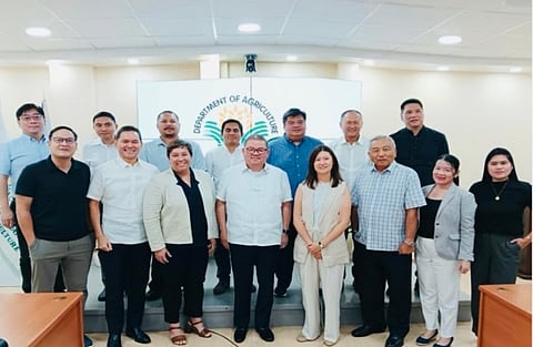 PHILSHRIMP, Inc., directors, and officers meet with the DA Secretary Francisco Tiu Laurel, Jr. (from left) Miguel Dominguez (Director-Mindanao), President GJ Sarrosa, Kristina Vergara (VP-Luzon), DA Sec. Francisco Laurel, Carina Ong (Director- Feedmillers' Sector), Marfin Tan (PHILSHRIMP Adviser), Roselyn Usero-Executive Secretary, Ailyn de la Cruz-Sargen Shrimps; Chris Co-VP Visayas, Marjun Palmones-CP Philippines, Richie Rich Tan (VP-Mindanao), Willian de la Cruz-Sargent Shrimps, Ryan Alegre (Director-Hatchery Sector), Alec Lustre (Director-Visayas) and Arvi Velasco (Director-Luzon)