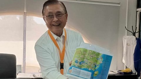 FOOD MAP. Salvador Sarabia Jr., director of the Meetings, Incentives, Conferences and Exhibitions (MICE) office in Iloilo City, shows the proposed food map that they aim to launch during the Iloilo City Festival of Food set on April 26-30, 2024. Sarabia, in a press conference on Tuesday (Feb. 27), said the festival is a venue to honor the culinary excellence of Western Visayas.