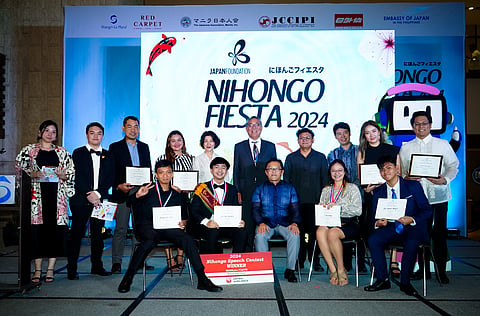 Winners at Nihongo Fiesta 2024 together with the organizers from Japan Foundation-Manila.