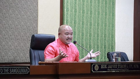 Davao de Oro Vice Governor Jayvee Tyron Uy presides over the Sangguniang Panlalawigan 81st regular session when eight out of 14 SP members approved a total budget of P2,879,987,470 for the province.