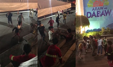 Five men involved in a brawl in front of the Davao City Hall on Thursday dawn, March 28, were arrested and will be facing charges.