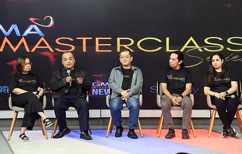 (L-R) UP Diliman Journalism Professor Dr. Rachel Khan, GMA Legal Affairs Department Asst. Vice President for Litigation & Special Projects Atty. Jose Vener Ibarra, COMELEC Chairperson Atty. George Erwin Garcia, NM