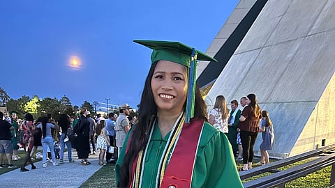 Riva Requiron-Williams during her graduation in Northshore Technical Community College in the United States, May 24. The Sagay City native finished her Associate of Applied Science in Information System Technology degree as summa cum laude.