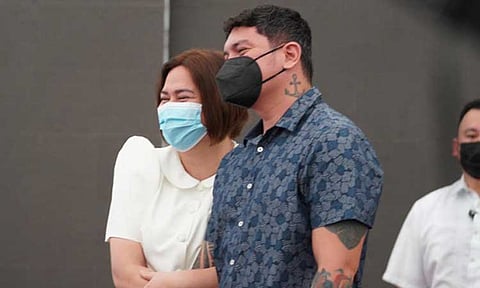 Vice President Sara Duterte with Davao City Mayor Sebastian Duterte in an event.