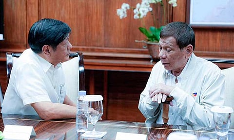 President Ferdinand "Bongbong" Marcos Jr. met with former President Rodrigo Duterte at the Malacañang Palace in August 2023 where they discussed the latter’s recent meeting with Chinese President Xi Jinping in Beijing.