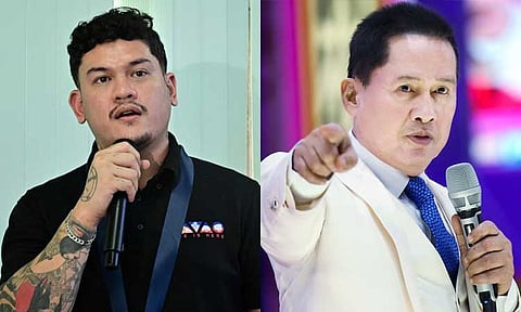 Davao City Mayor Sebastian Duterte (left) and Pastor Apollo C. Quiboloy (right)