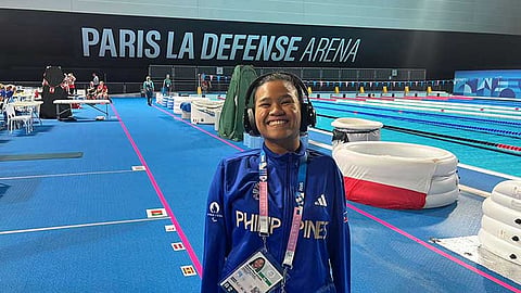 EYES ON THE FINALS. Angel Mae Otom, shown here during the day of her competition in the women's 50m backstroke S5 event of the 17th Paralympic Games at the Paris La Defense Arena, is eyeing a final berth in the women’s 50-meter butterfly S5 event.