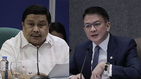 MANILA. Senate President Pro Tempore Jinggoy Estrada (left) and Senate President Francis “Chiz” Escudero.