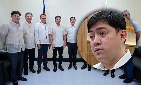 Davao City Councilor Javi Campos was spotted having a photo opportunity with President Ferdinand "Bongbong" Marcos Jr. during the Alyansa Para sa Bagong Pilipinas Convention on September 26, 2024.