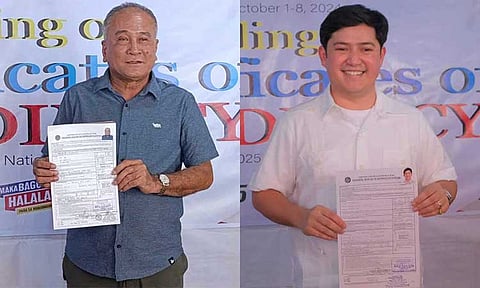 Davao City councilors Wilberto Al-ag (left) and Augusto Javier Campos III (right) resigned as chairpersons of their respective committees in the 20th City Council.