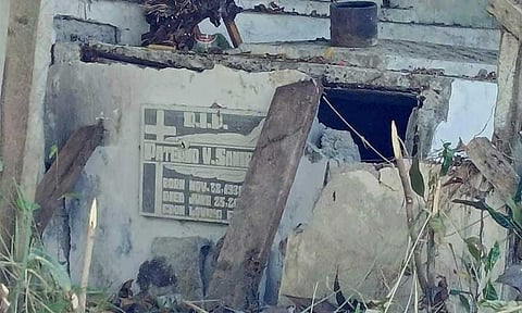 Days before the observance of All Saints and All Souls' Days, graves were desecrated at a cemetery in Malita, Davao Occidental, where holes were found in the tombs.