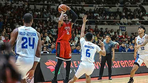 GO-TO-GUY. Justin Brownlee is expected to keep Barangay Ginebra’s winning momentum when it resumes battle against the TNT Tropang Giga in Game 5 of the PBA Governors' Cup best-of-seven finals series at the Smart Araneta Coliseum on Wednesday evening, November 5, 2024.