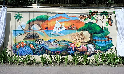 The Love Biodiversity mural by Island Artists Boracay displays the world-renowned island’s main attractions and rich wildlife.