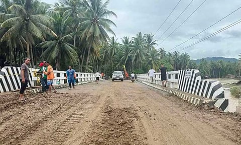 The Lais Bridge in Malita, Davao Occidental is now passable to motorists on Friday, December 27, 2024, after motorists were stranded after parts of the bridge were eroded due to flooding caused by heavy rains in the area the night before.