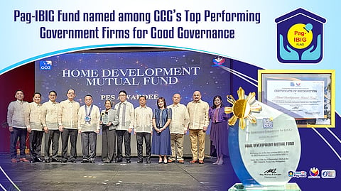 Pag-Ibig Fund named among GCG’s Top Performing Government Firms for Good Governance.