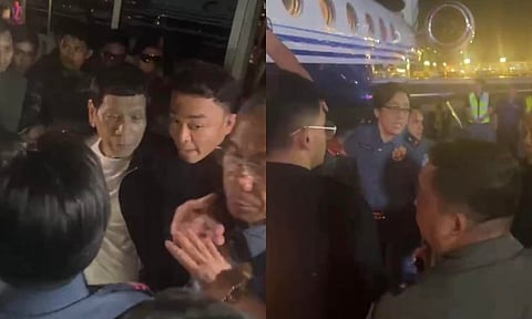MANILA. Moments before Duterte boarded a chartered plane that will take him to the Hague, the Netherlands, following the arrest warrant issued by the International Criminal Court again him on Tuesday, March 12, 2025.
