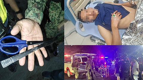Guwardiya misukol sa polis gipusil