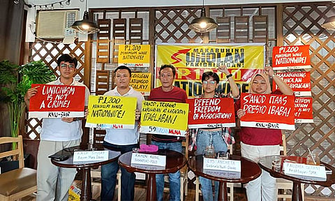 Bayan Muna Partylist Davao and other progressive labor groups raised concerns on workers' wages and labor-related issues and the 2025 midterm elections, on Saturday morning, April 26.