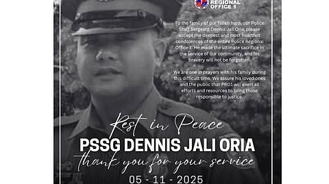 PNP vows justice for slain cop in Pangasinan shooting incident