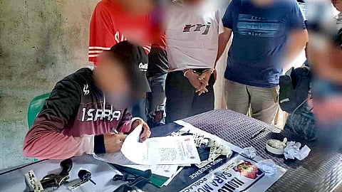 Police operatives confiscated P1.08 million worth of suspected shabu and arrested two suspects during a buy-bust in Barangay Pasig, Sara, Iloilo, on May 21, 2025. (Photo courtesy of Sara Municipal Police Station)