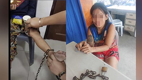 6 anyos gikadena sa iyang inahan