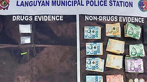 ZAMBOANGA. A known illegal drug personality was killed in a shootout with government operatives in an anti-drug operation on Friday, May 30, 2025, in Basnunuk village, Languyan, Tawi-Tawi. The operatives recover illegal drugs, a firearm with ammunition, and cash believed to be proceeds in the sale of suspected shabu. (SunStar Zamboanga)
