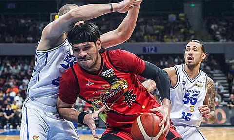 San Miguel Beermen star June Mar Fajardo during the Game 4.