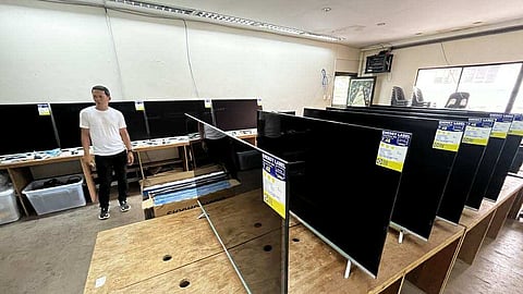 At least 16 units of 55-inch LED televisions were submerged in floodwaters at the basement of the Department of Education–Cebu City Office along Imus Avenue, Barangay Day-as, following the heavy downpour on July 16, 2025, which caused widespread flooding in the city. (EHP)
