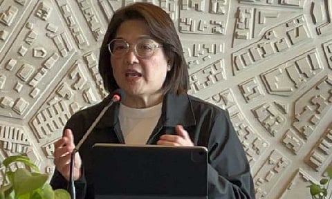 FINAL ARBITER. Palace Press Officer Claire Castro holds a media briefing in India on Aug. 6, 2025. Castro said Friday (Aug. 8, 2025) that the fate of the impeachment case against Vice President Sara Duterte will be determined by the Supreme Court since it is the “final arbiter” of the law. (PNA photo by Darryl John Esguerra)