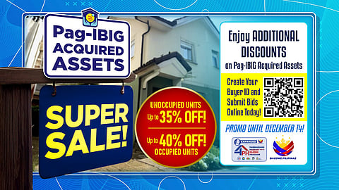 Pag-Ibig Fund urges acquired asset occupants to legitimize tenure with 10% discount