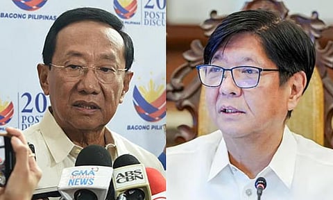 Former Department of Public Works and Highways Secretary Manuel Bonoan and President Ferdinand “Bongbong” Marcos Jr.
